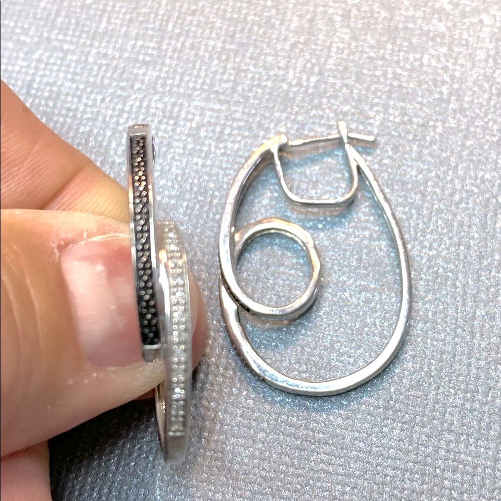 Sterling diamond earrings